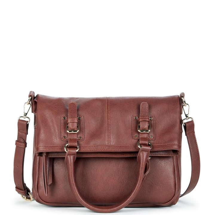 Sole Society Sole Society Charlie Foldover Messenger - Chestnut