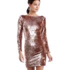 Dress The Population Dress The Population Lola Dress - Rose Gold/nude