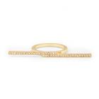 Sole Society Sole Society Double Bar Crystal Ring - Gold-7