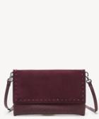 Sole Society Women's Jeana Clutch Faux Suede Mix Oxblood Vegan Leather Faux Suede From Sole Society