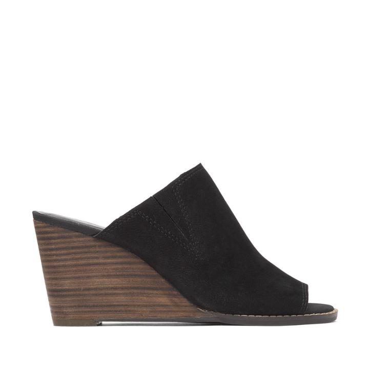 Lucky Brand Lucky Brand Jillah Stacked Wedge Mule - Black