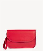 Sole Society Sole Society Tam Vegan Front Flap Wristlet Purse Lipstick Red Leather Size Os