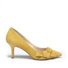 Sole Society Sole Society Jensine Suede Mid Heel Pump - Mustard-5