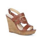 Sole Society Sole Society Jenny Platform Wedge Sandal - Equestrian Tan-7.5