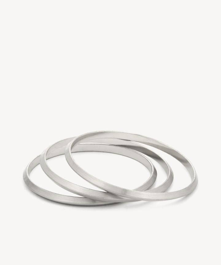 Sole Society Sole Society Smooth Bracelet Set Silver One Size Os