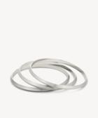 Sole Society Sole Society Smooth Bracelet Set Silver One Size Os