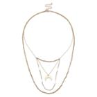 Sole Society Sole Society Multi Layer Crescent Necklace - Gold