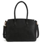Sole Society Women's Lexington Whipstitch Handle Satchel In Color: Black Bag Vegan Leather From Sole Society