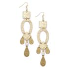 Sole Society Sole Society Hammered Drop Earrings - Gold