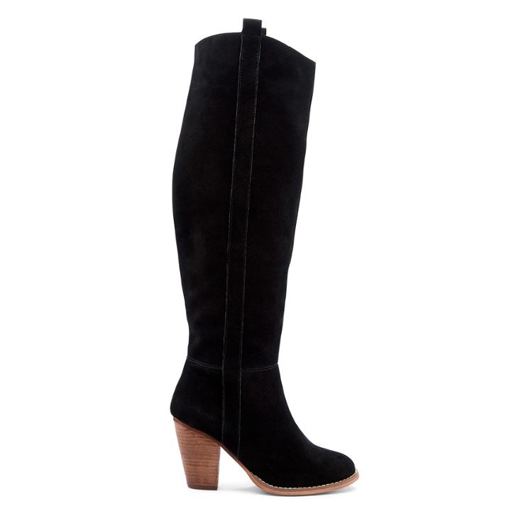 Sole Society Sole Society Cleo Heeled Tall Boot - Black