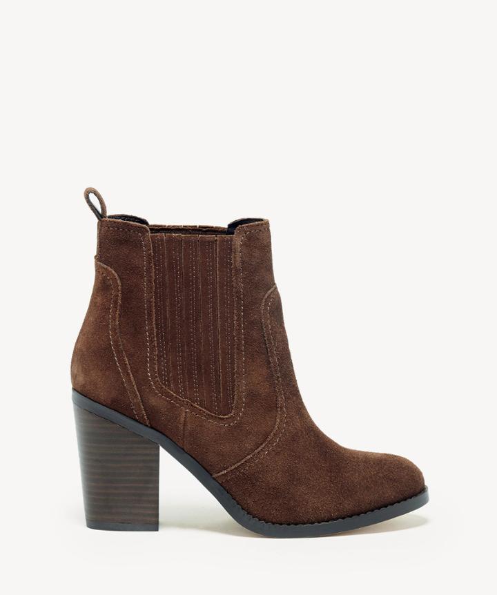 Sole Society Sole Society Harbor Finger Gore Bootie Brown Size 5 Suede