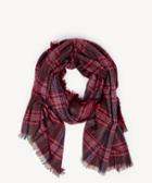 Sole Society Women's Checkered Scarf Oxblood Combo Acrylic From Sole Society