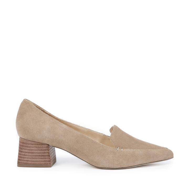 Sole Society Sole Society Mavis Flare Heel Loafer - Taupe