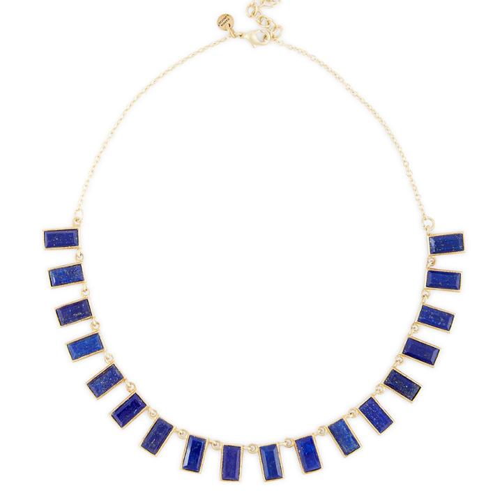 Karen London Karen London 24k Gold Plated Gemstone Necklace - Lapis