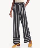 J.o.a. J.o.a. Women's Wide Leg Pants With Waist Tie In Color: Gold/black Stripe Size Xs From Sole Society