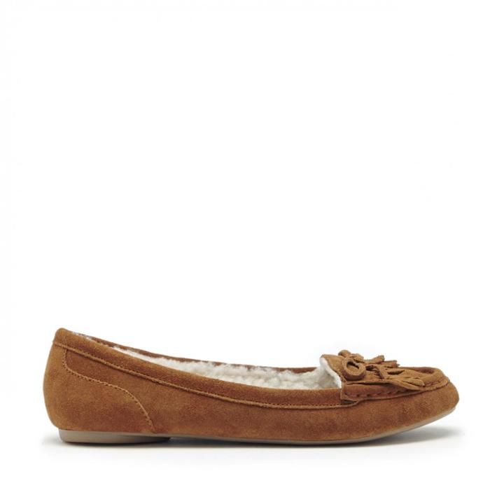 Sole Society Sole Society Pari Suede Moccasin - Chestnut-7