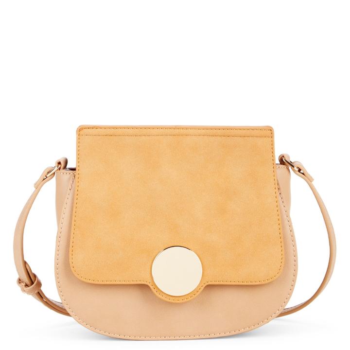 Sole Society Sole Society Rowen Mini Crossbody W/ Circle Closure - Camel Combo