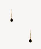 Sole Society Women's Hoop Drop Earrings 12k Soft Polish Gold/jet Size Onesize From Sole Society