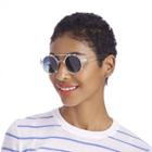 Sole Society Sole Society Georgette Round Bar Sunglasses - Blue
