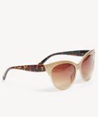 Sole Society Women's Tasha Classic Cateye Sunglasses Shiny Gold/brown Tortoise One Size Plastic From Sole Society