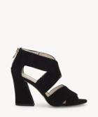 Louise Et Cie Louise Et Cie Women's Kriztsa Block Heels Sandals Black Size 5 Suede From Sole Society