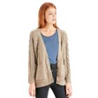 Sole Society Sole Society Cable Knit Cardigan - Camel