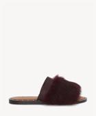 1. State 1. State Carrisma Flats Sandals Wine/wine Multi Size 8 Leather Rabbit Fur From Sole Society