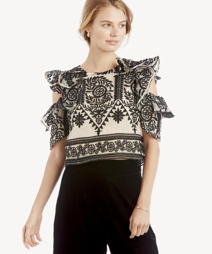 Elliatt Elliatt Women's Soiree Top In Color: Black Size Large From Sole Society