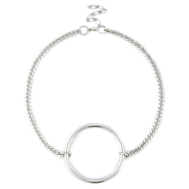Sole Society Sole Society Plated Harness Choker Necklace - Silver