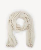 Sole Society Sole Society Tassel Scarf W/ Fringe Detail Natural One Size Cotton
