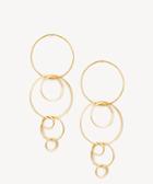 Sole Society Sole Society Interlink Hoop Drop Earrings Gold One Size Os