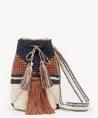 Sole Society Women's Halay Shoulder Fabric Bucket Bag Rust Combo Cotton From Sole Society