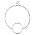 Sole Society Sole Society Plated Harness Choker Necklace Silver One Size Os