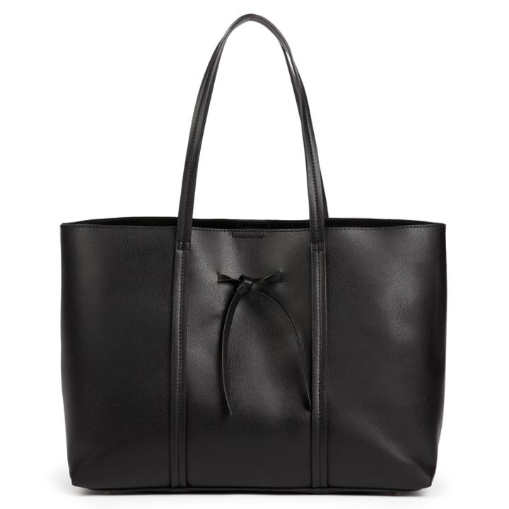 Sole Society Sole Society Nico Vegan Oversize City Tote - Black-one Size