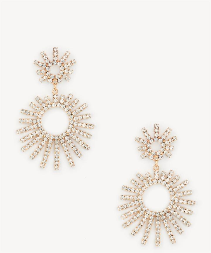 Sole Society Sole Society Starburst Drop Earrings Crystal One Size Os