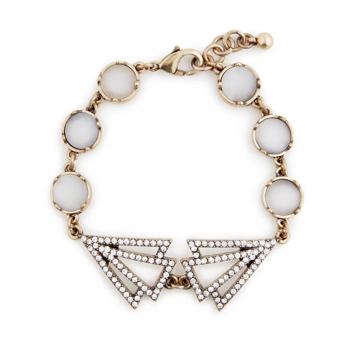 Sole Society Sole Society Glamour Deco Bracelet - Grey Combo