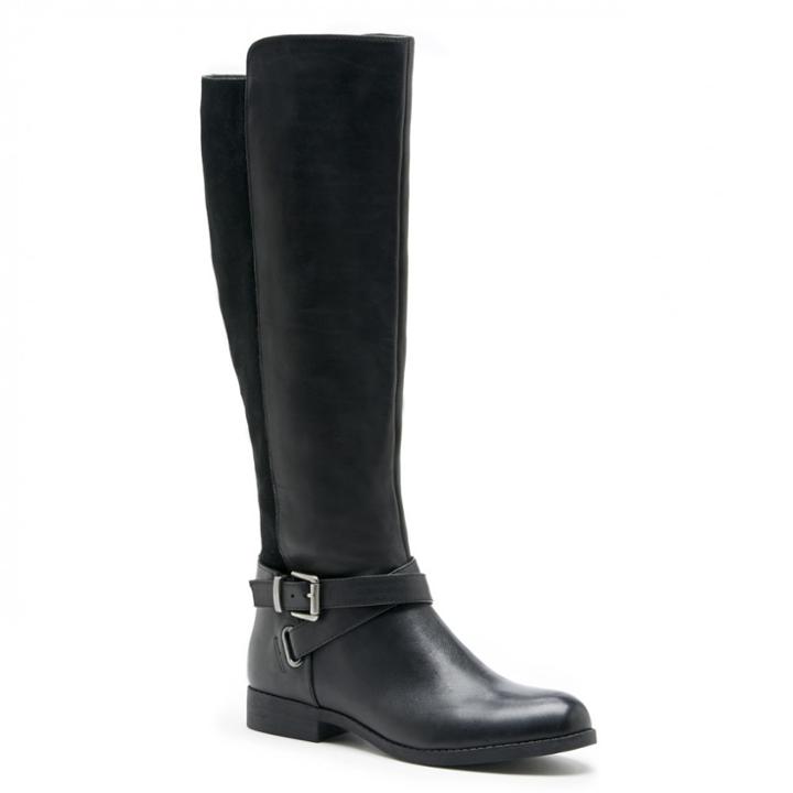 Sole Society Sole Society Margaux Buckled Tall Boot - Black-7.5