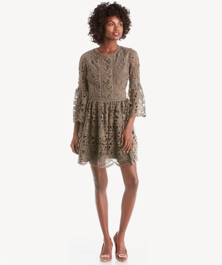 J.o.a. J.o.a. Ruffle Sleeve Fit And Flare Dress