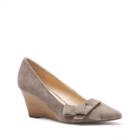Sole Society Sole Society Theirien Suede Stacked Wedge - Mushroom-5.5