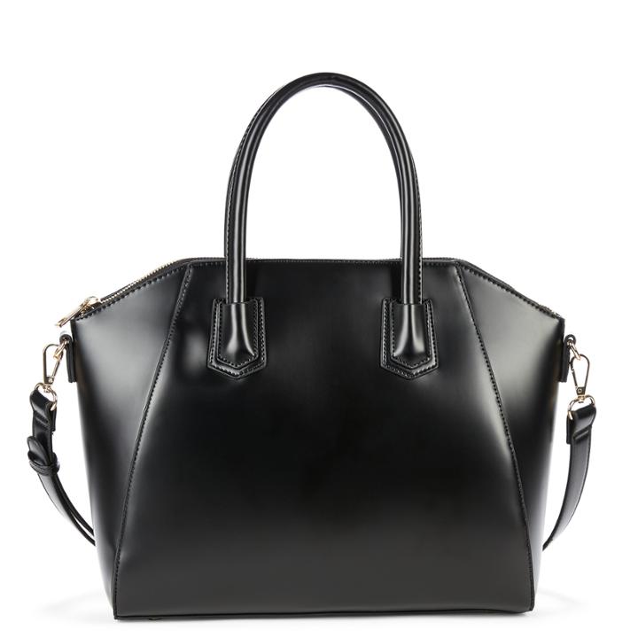 Sole Society Sole Society Mikayla Vegan Medium Structured Satchel - New Black-one Size