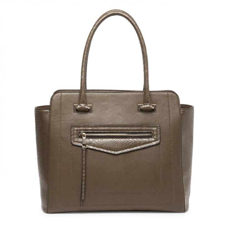Sole Society Sole Society Annaleigh Exotic Structured Tote - Olive-one Size