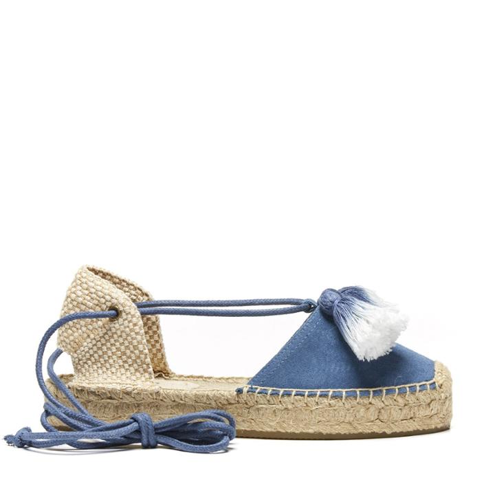 Soludos Soludos Platform Gladiator Sandal Platform Espadrille - Faded Oceano