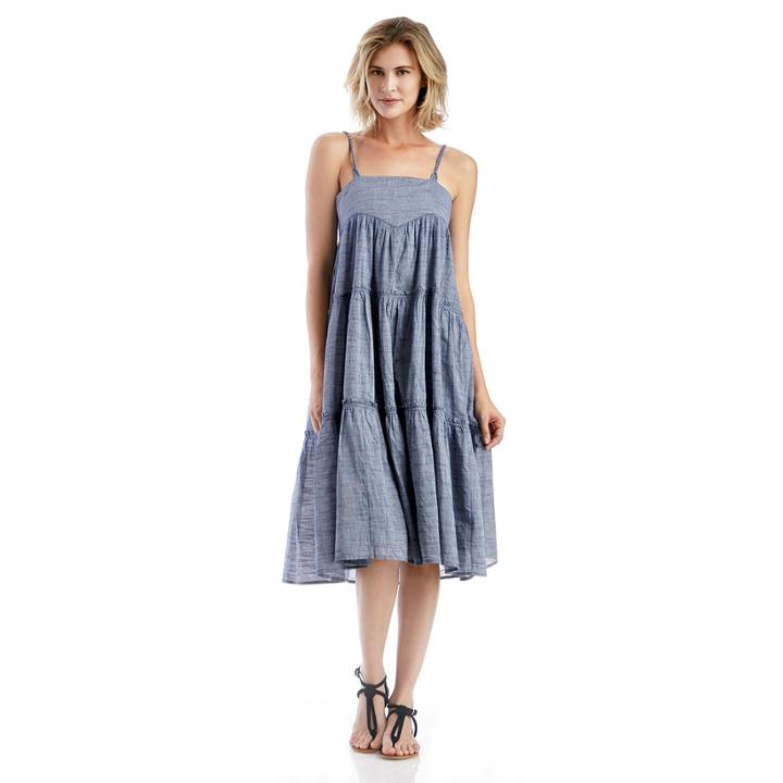 Dra Dra Noelle Dress - Harbor Blue Chambray