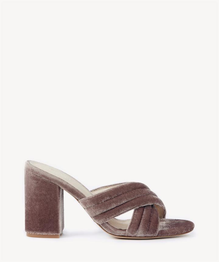 Raye Raye Women's Bella Criss Cross Mules Mauve Size 6 Velvet From Sole Society