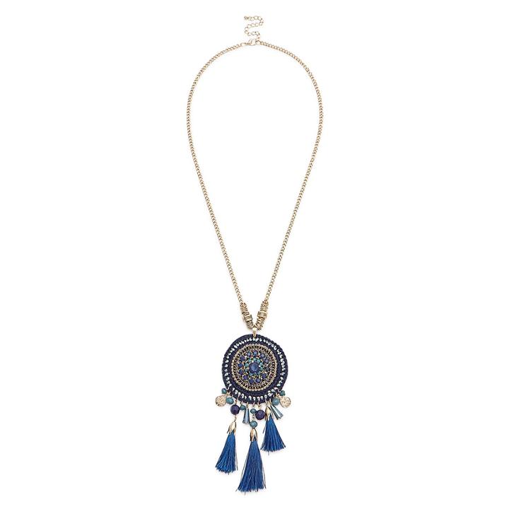Sole Society Sole Society Dreamcatcher Pendant Necklace - Multi