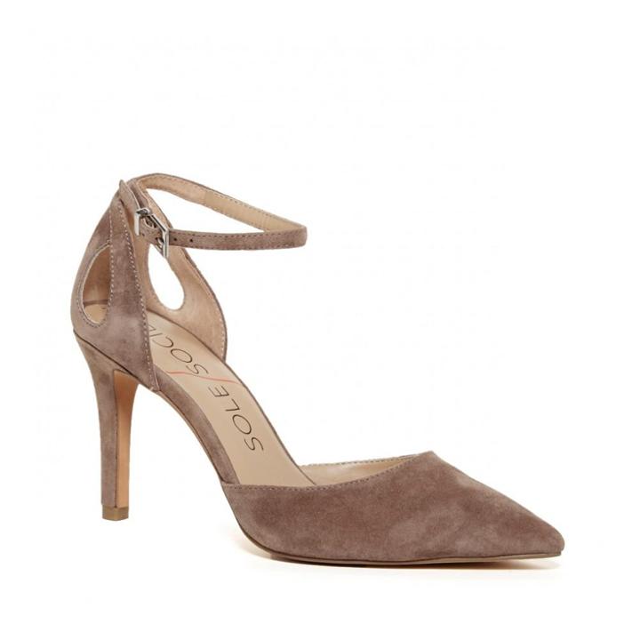 Sole Society Sole Society Cadena Pointed Toe Suede Heel - Portobello