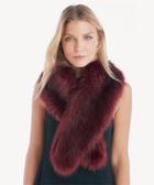 Sole Society Sole Society Large Faux Fur Stole Oxblood One Size Os Polyester