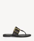 Louise Et Cie Louise Et Cie Agattha Oversized Buckle Flats Sandals Black Size 6 Leather From Sole Society