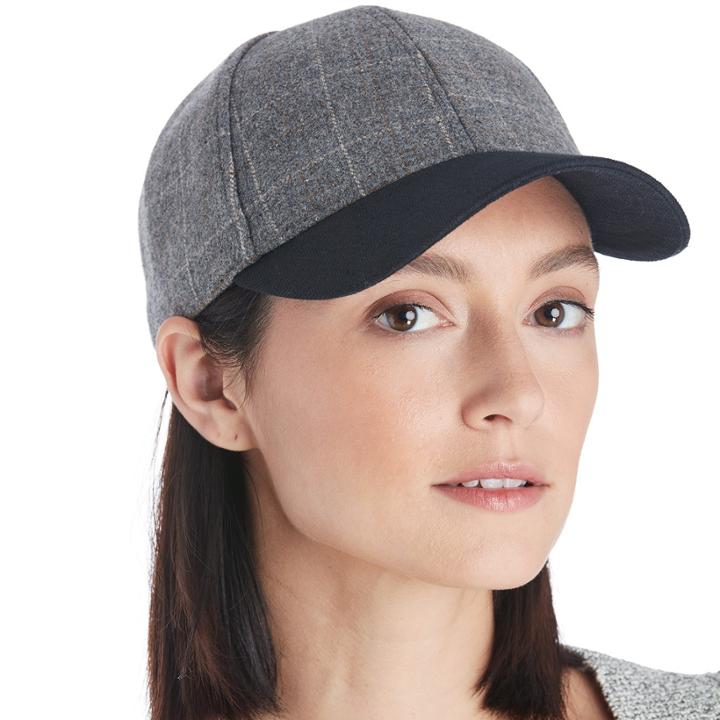 Sole Society Sole Society Plaid Baseball Cap - Grey Combo