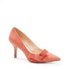 Sole Society Sole Society Jensine Suede Mid Heel Pump - Ocean Coral-5.5